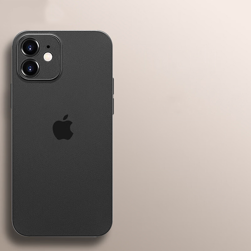 HOLDZU【无感微砂】适用于手机壳 iPhone 12保护套散热硅胶镜头全包超薄磨砂男款女生新-深空黑
